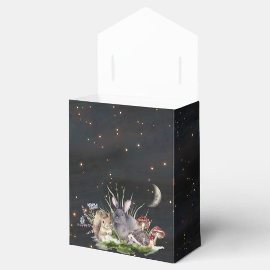 魅惑の森の森の動物の赤ちゃんシャワー フェイバーボックス (オープン)