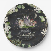 魅惑の森の森の動物の赤ちゃんシャワー ペーパープレート (正面)