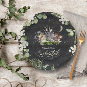 魅惑の森の森の動物の赤ちゃんシャワー ペーパープレート