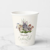 魅惑の森の森の動物の赤ちゃんシャワー 紙コップ (正面)
