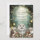 魅惑の森の森の森の動物キッドの誕生日 招待状 (正面)