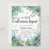 魅惑の森の森の赤ちゃんシャワー 招待状 (正面)