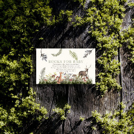 魅惑の森の森林動物の本ベビー エンクロージャーカード