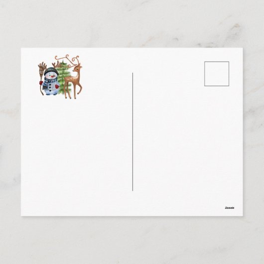 魅惑の森の森林動物 シーズンポストカード (裏面)