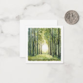 魅惑の森の水のカラーシーン ノートカード (正面/裏面インサイチュ)