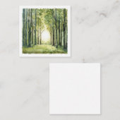 魅惑の森の水のカラーシーン ノートカード (正面/裏面)