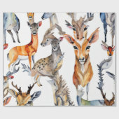 魅惑の森の水の色コラージュ ラッピングペーパー (フラット)