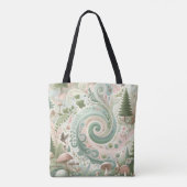 魅惑の森の渦巻き：パステルコタジェーレ夢 トートバッグ (裏面)
