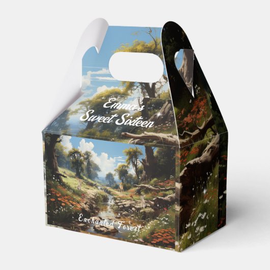 魅惑の森の甘い16カエルうさぎ鹿 フェイバーボックス (正面サイド)