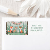 魅惑の森の生き物ベビーシャワー ラベル (インサイチュ)