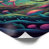 魅惑の森の神秘的な翼の象 ポスター (コーナー)