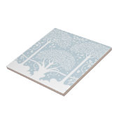 魅惑の森の穏やかな赤ちゃん青の木 タイル (側面)