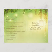 魅惑の森の素朴なRSVPウェディングポストカード インビテーションポストカード (裏面)