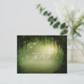 魅惑の森の素朴なRSVP結婚式のポストカード インビテーションポストカード (スタンド正面)