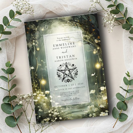魅惑の森の結婚式招待状 招待状