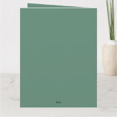 魅惑の森の緑のアーチ妖精の赤ちゃんシャワー サンキューカード (裏面)