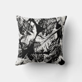 魅惑の森の葉シームレスパターン クッション (裏面)