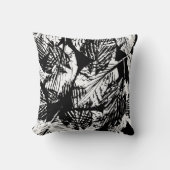 魅惑の森の葉シームレスパターン クッション (正面)