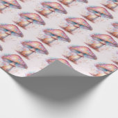 魅惑の森の虹色キノコ ラッピングペーパー (角)