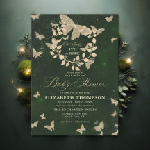 魅惑の森の蝶の葉の赤ちゃんシャワー