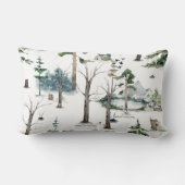 魅惑の森の調和 カスタマイズ可能 ランバークッション (裏面)