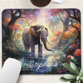魅惑の森の象カスタマイズマウスパッド マウスパッド