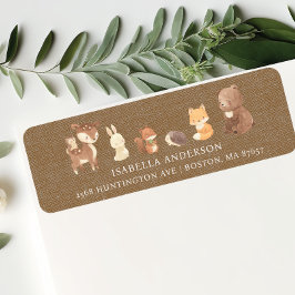 魅惑の森の赤ちゃんシャワーのアドレス ラベル