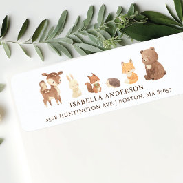 魅惑の森の赤ちゃんシャワーのアドレス ラベル