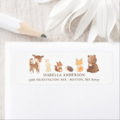 魅惑の森の赤ちゃんシャワーのアドレス ラベル (インサイチュ)