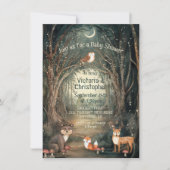 魅惑の森の赤ちゃんシャワートゥインクルライト 招待状 (正面)