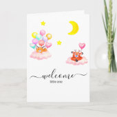 魅惑の森の赤ちゃんシャワー招待状 – かわいい動物 招待状 (正面)