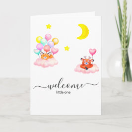 魅惑の森の赤ちゃんシャワー招待状 – かわいい動物 招待状