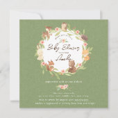 魅惑の森の赤ちゃんシャワー 招待状 (正面)