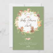 魅惑の森の赤ちゃんシャワー 招待状 (正面)