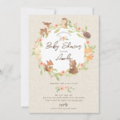 魅惑の森の赤ちゃんシャワー 招待状 (正面)