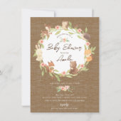 魅惑の森の赤ちゃんシャワー 招待状 (正面)