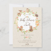 魅惑の森の赤ちゃんシャワー 招待状 (正面)