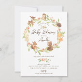 魅惑の森の赤ちゃんシャワー 招待状 (正面)