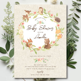 魅惑の森の赤ちゃんシャワー 招待状