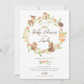 魅惑の森の赤ちゃんシャワー 招待状 (正面)