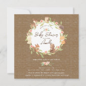 魅惑の森の赤ちゃんシャワー 招待状 (正面)