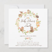 魅惑の森の赤ちゃんシャワー 招待状 (正面)