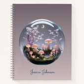 魅惑の森の輝く名前をカスタムする ノートブック (正面)