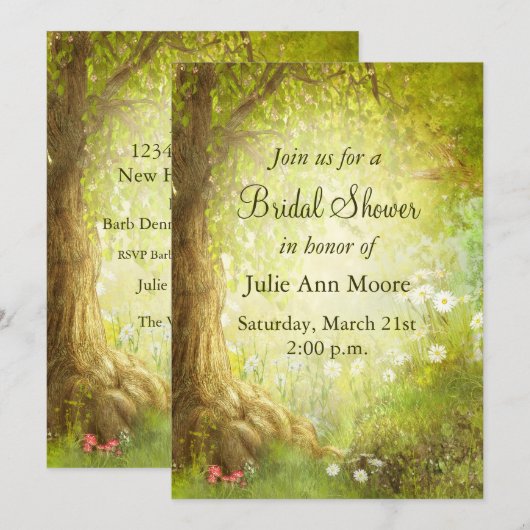 魅惑の森の風景 招待状 (正面/裏面)