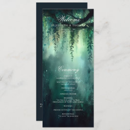 魅惑の森の魔法のエレガントな結婚式プログラム