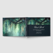 魅惑の森の魔法のガーデンエメラルド結婚ズ ゲストブック (全面)