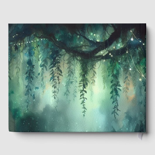 魅惑の森の魔法のガーデンエメラルド結婚ズ ゲストブック (裏面)