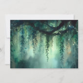 魅惑の森の魔法のガーデンエメラルド結婚ズ サンキューカード (裏面)