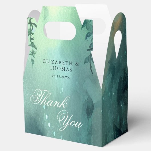 魅惑の森の魔法の庭園の結婚式の願い箱 フェイバーボックス (オープン)