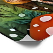 魅惑の森の魔法キノコ色 ポスター (角)